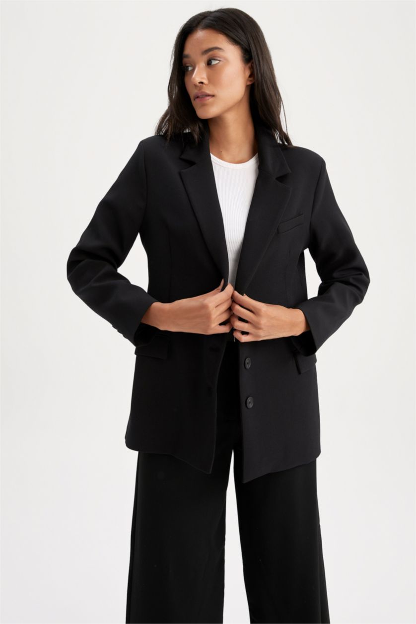 WOMAN Black Oversized Fit Blazer