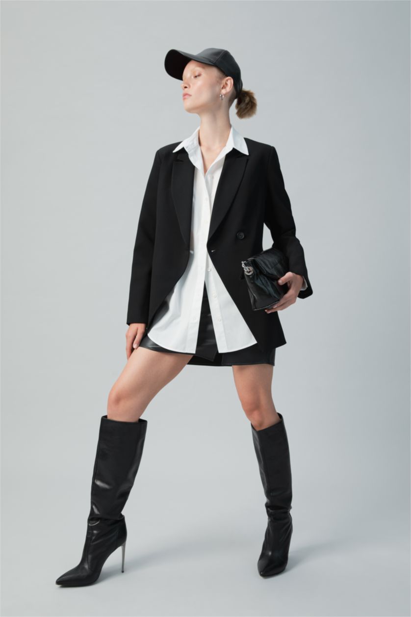 Kadın Siyah Oversıze Blazer Ceket