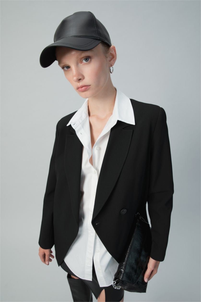 Kadın Siyah Oversıze Blazer Ceket