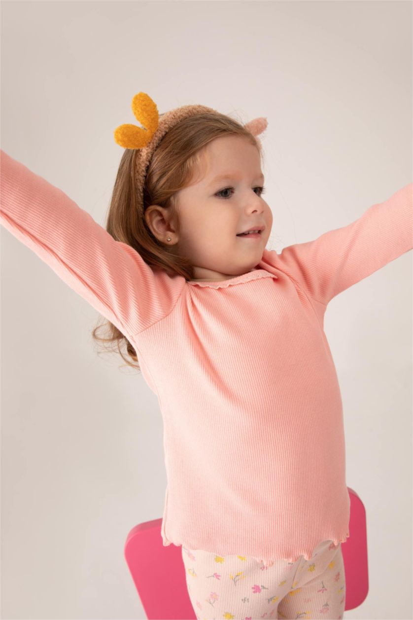 Baby Girl Pink Regular Fit Long Sleeve T-Shirt