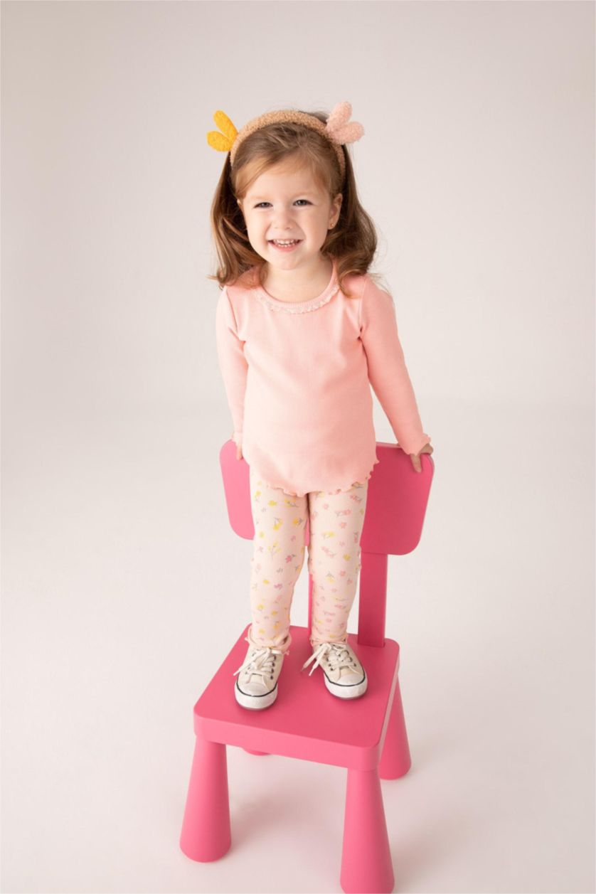 Baby Girl Pink Regular Fit Long Sleeve T-Shirt