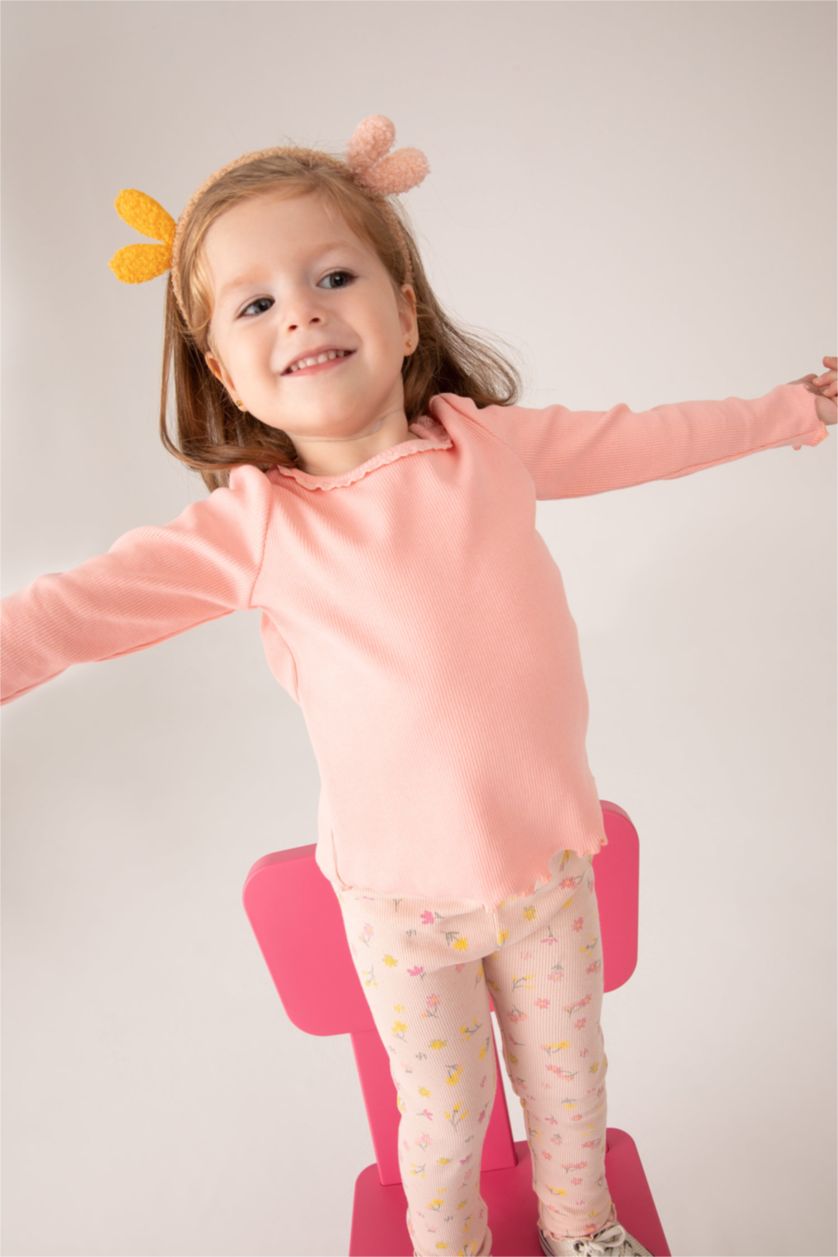 Baby Girl Pink Regular Fit Long Sleeve T-Shirt
