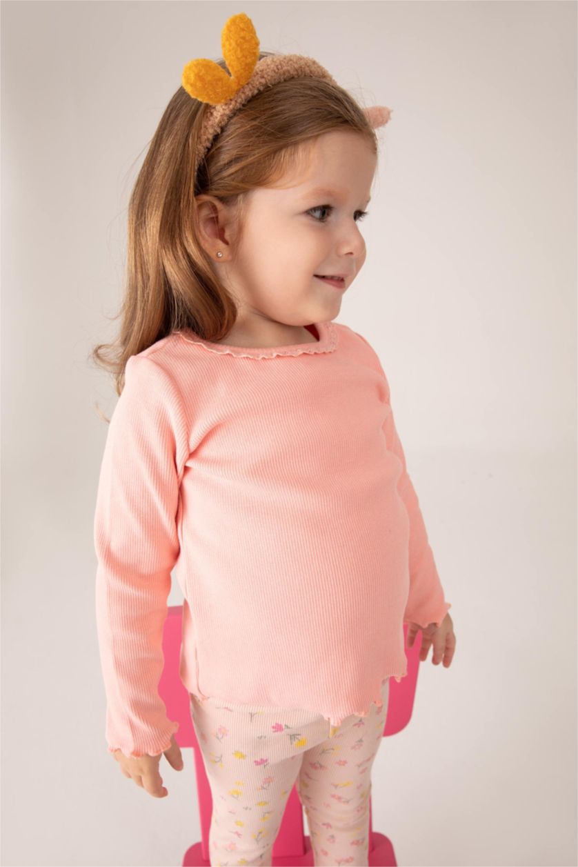 Baby Girl Pink Regular Fit Long Sleeve T-Shirt