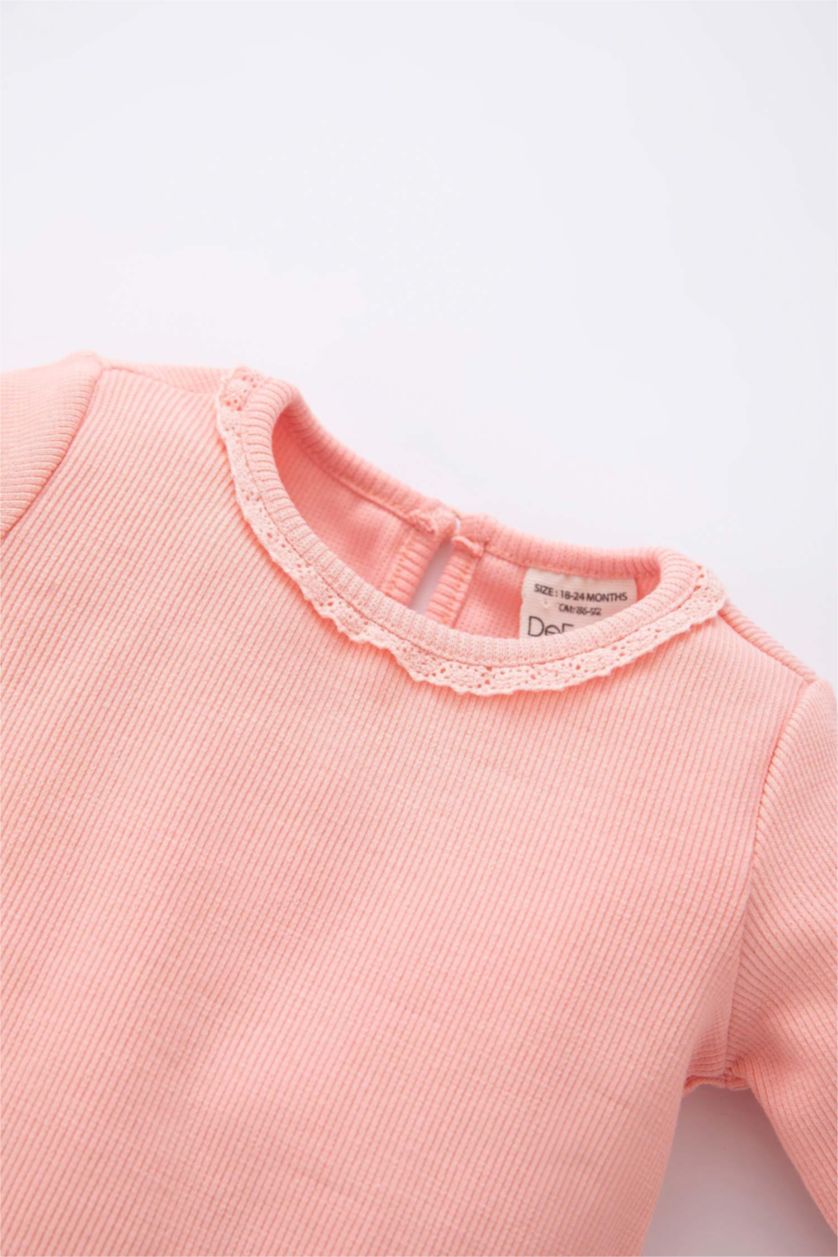 Baby Girl Pink Regular Fit Long Sleeve T-Shirt