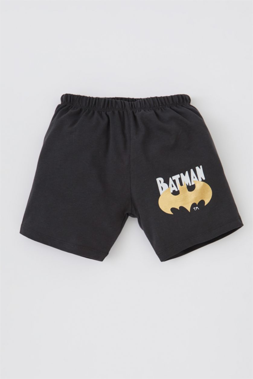 BÉBÉ GARÇON Anthracite Ensemble En Tricot Col Ras Du Cou Manche Courte 2 Batman BéBé Garçon