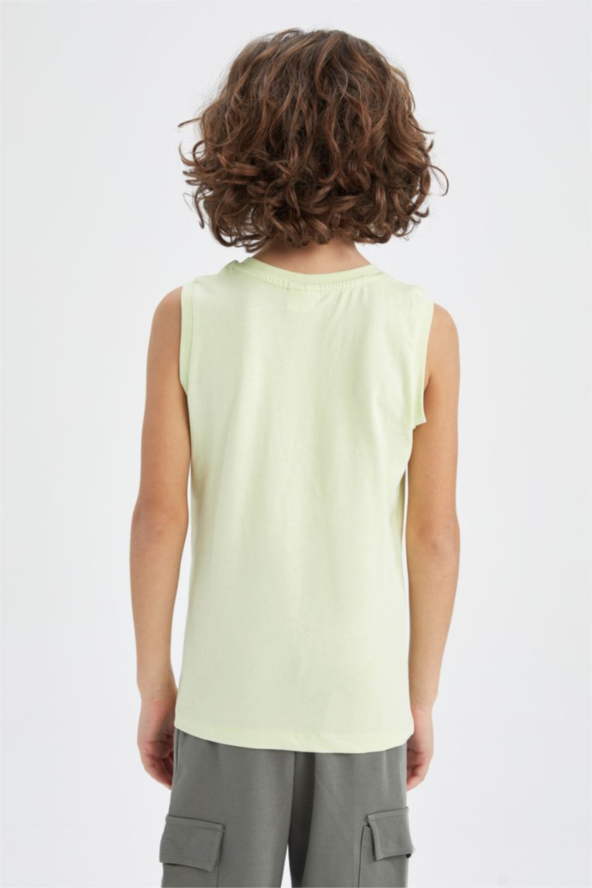 أولادي أخضر فاتح تيشيرت كت اولادي قطن قصة عادية