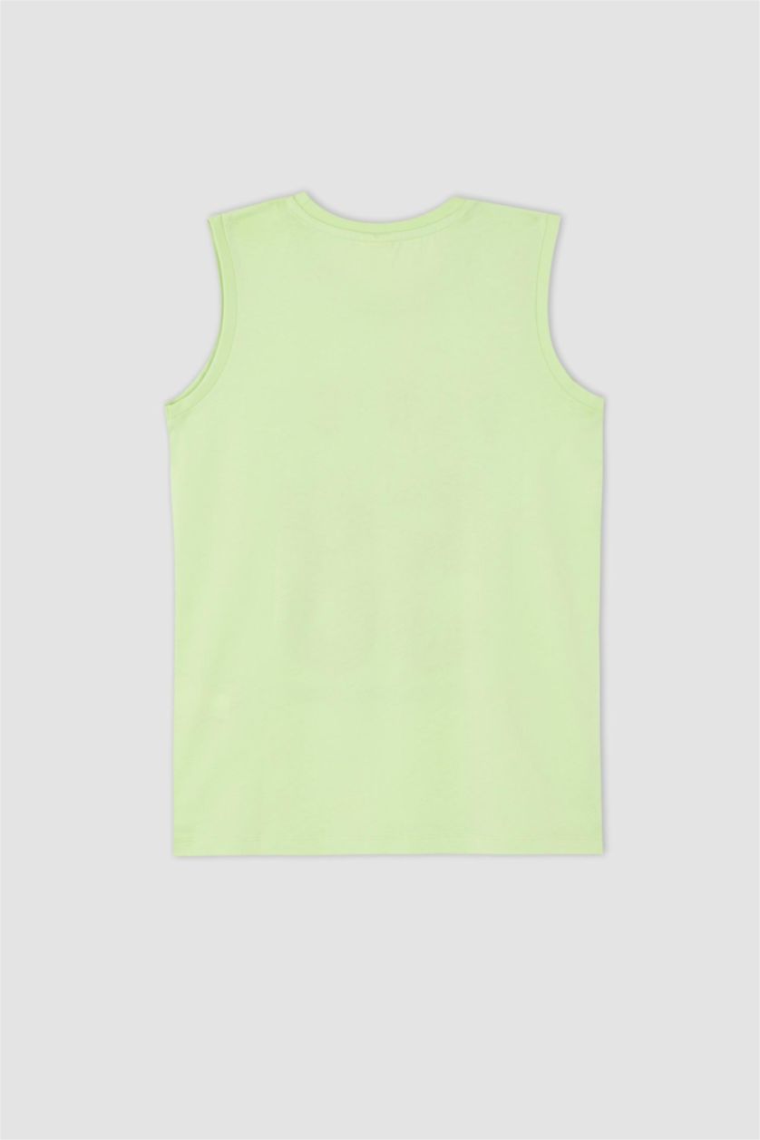 أولادي أخضر فاتح تيشيرت كت اولادي قطن قصة عادية