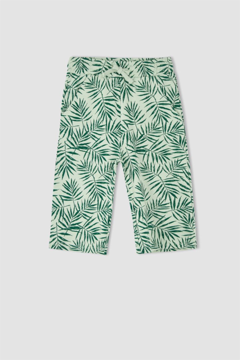 GARÇONS Bleu Short long coupe régulière en tissu fin pour garçon