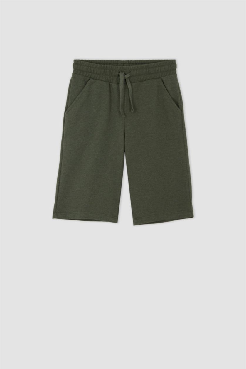 أولاد كاكي شورت طويل ولادي بقصة عادية من القماش الرقيق