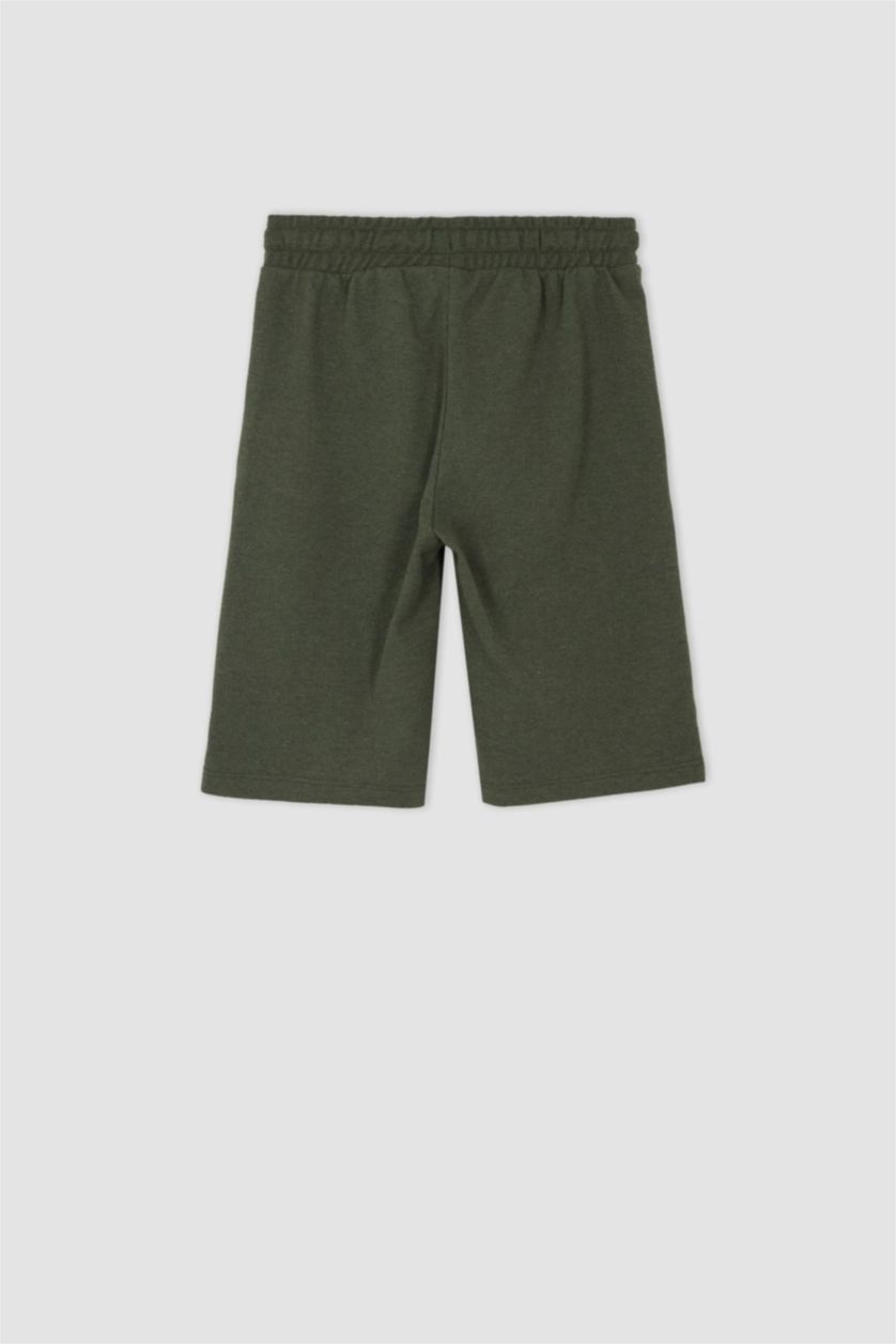 أولاد كاكي شورت طويل ولادي بقصة عادية من القماش الرقيق