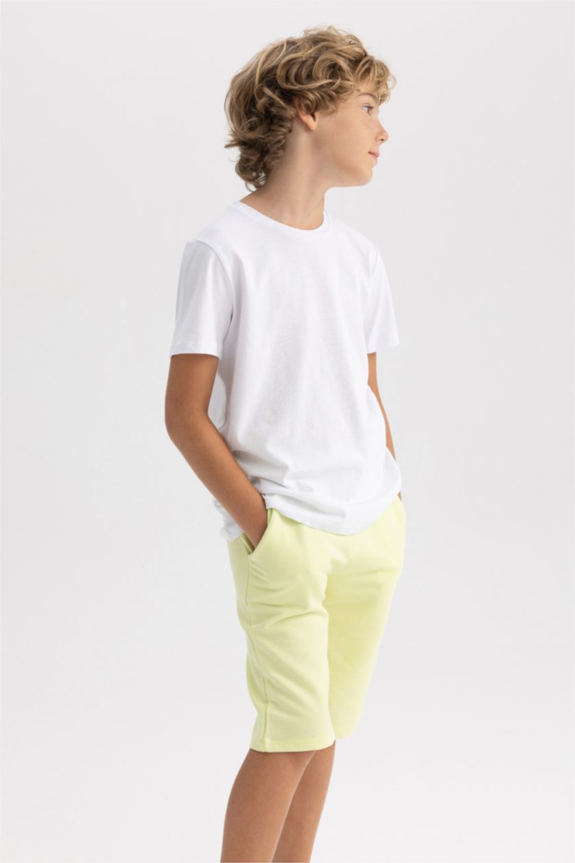 BOYS & TEENS Light Green Regular Fit Shorts