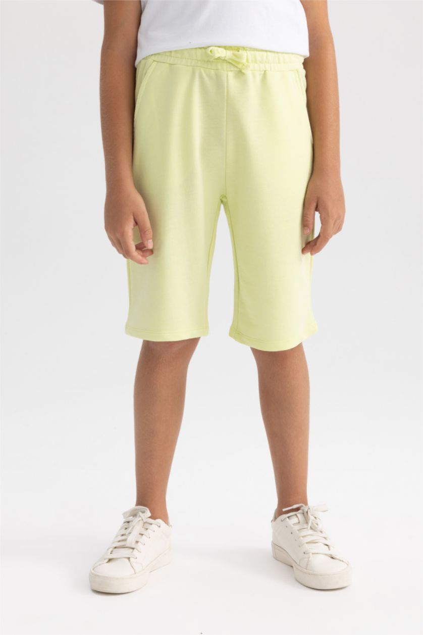 BOYS & TEENS Light Green Regular Fit Shorts