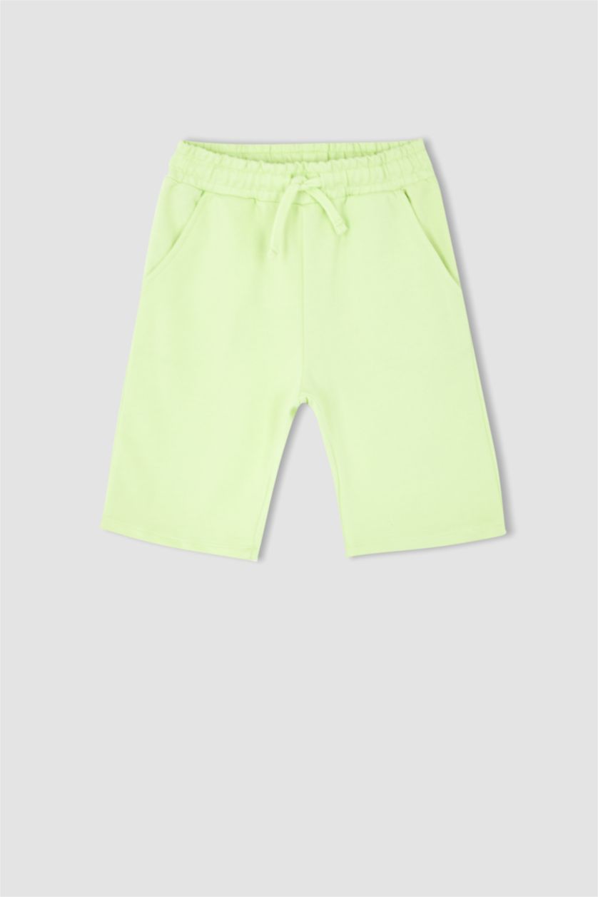 BOYS & TEENS Light Green Regular Fit Shorts