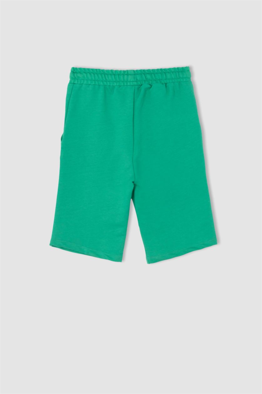 BOYS & TEENS Green Regular Fit Shorts