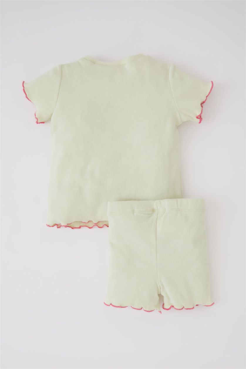 Baby Girl Light Yellow Baby Girl Looney Tunes Camisole Short Sleeve T-Shirt Shorts 2-Pack