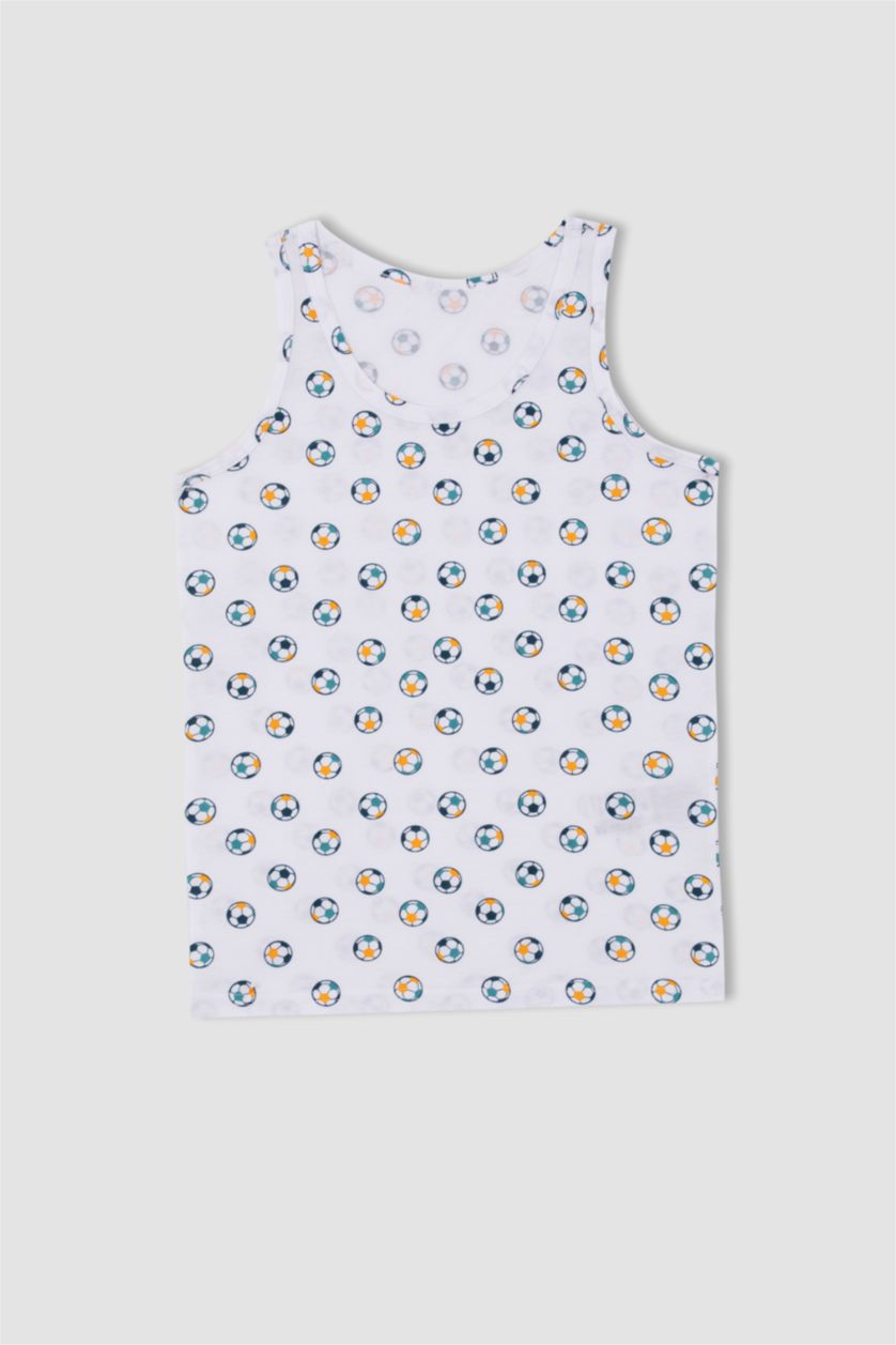 BOYS & TEENS Grey Melange تانك توب قصة عادية