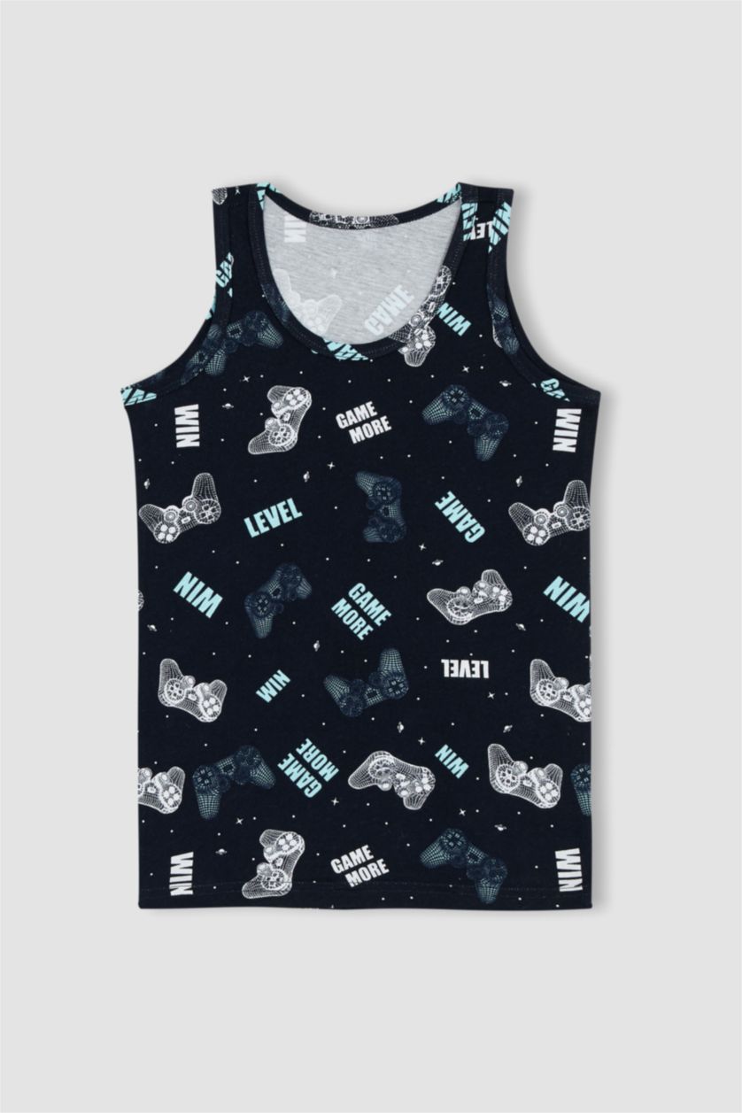 Мальчики и подростки Синий Майка стандартного кроя для мальчиков, 2 шт