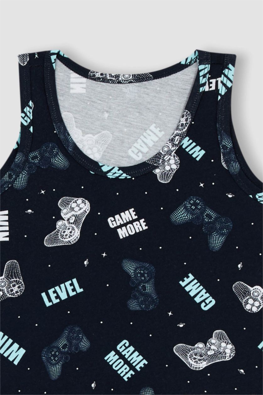 Мальчики и подростки Синий Майка стандартного кроя для мальчиков, 2 шт