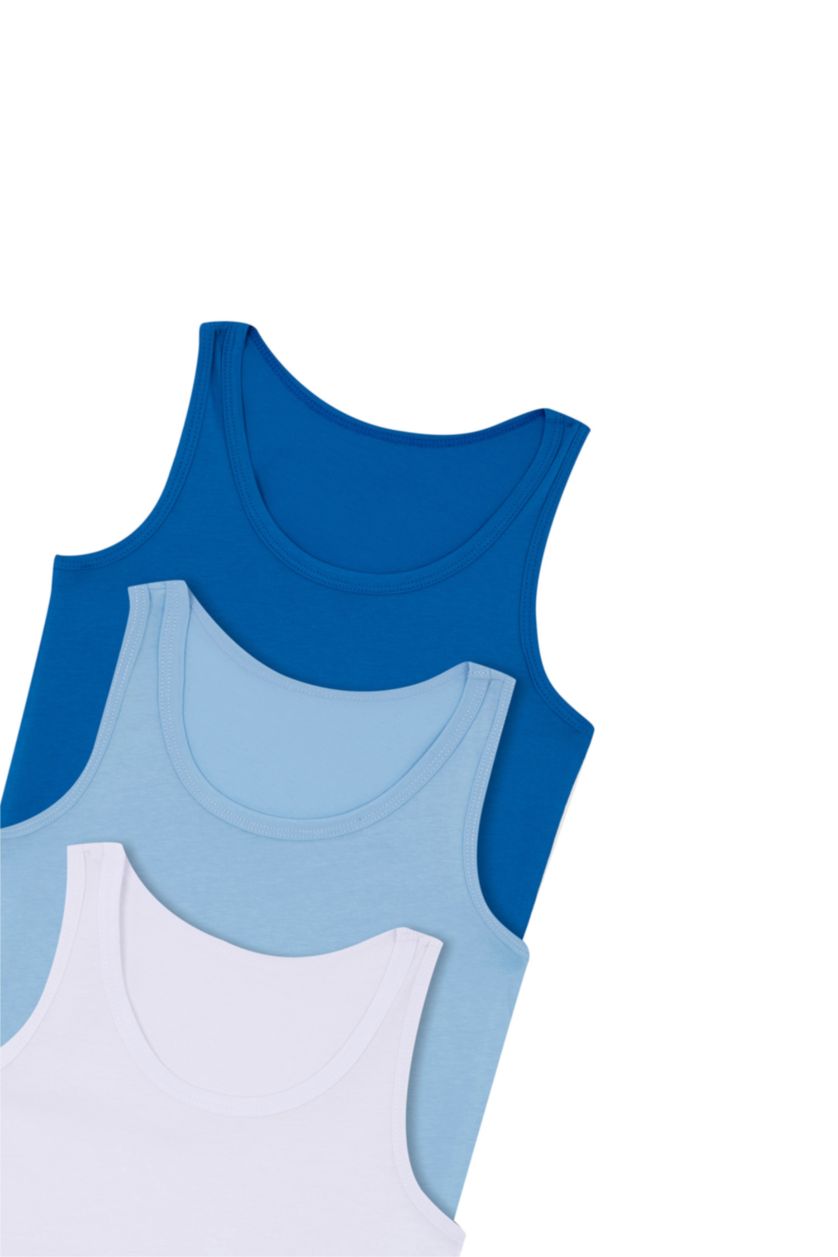 GARÇONS Bleu Débardeur Coupe Régulière 3