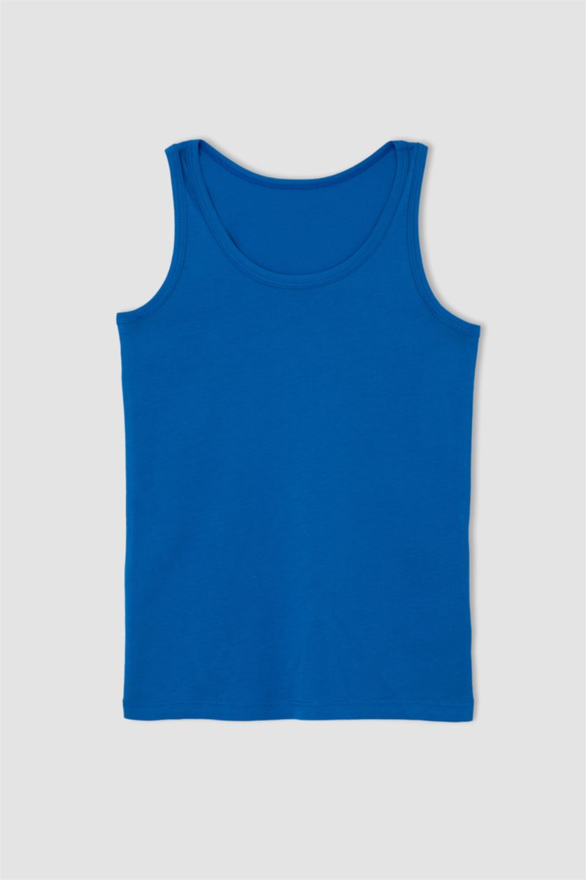 GARÇONS Bleu Débardeur Coupe Régulière 3