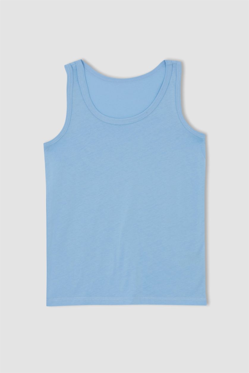 GARÇONS Bleu Débardeur Coupe Régulière 3