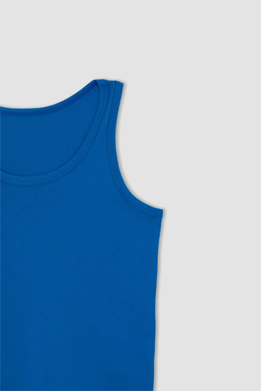 GARÇONS Bleu Débardeur Coupe Régulière 3