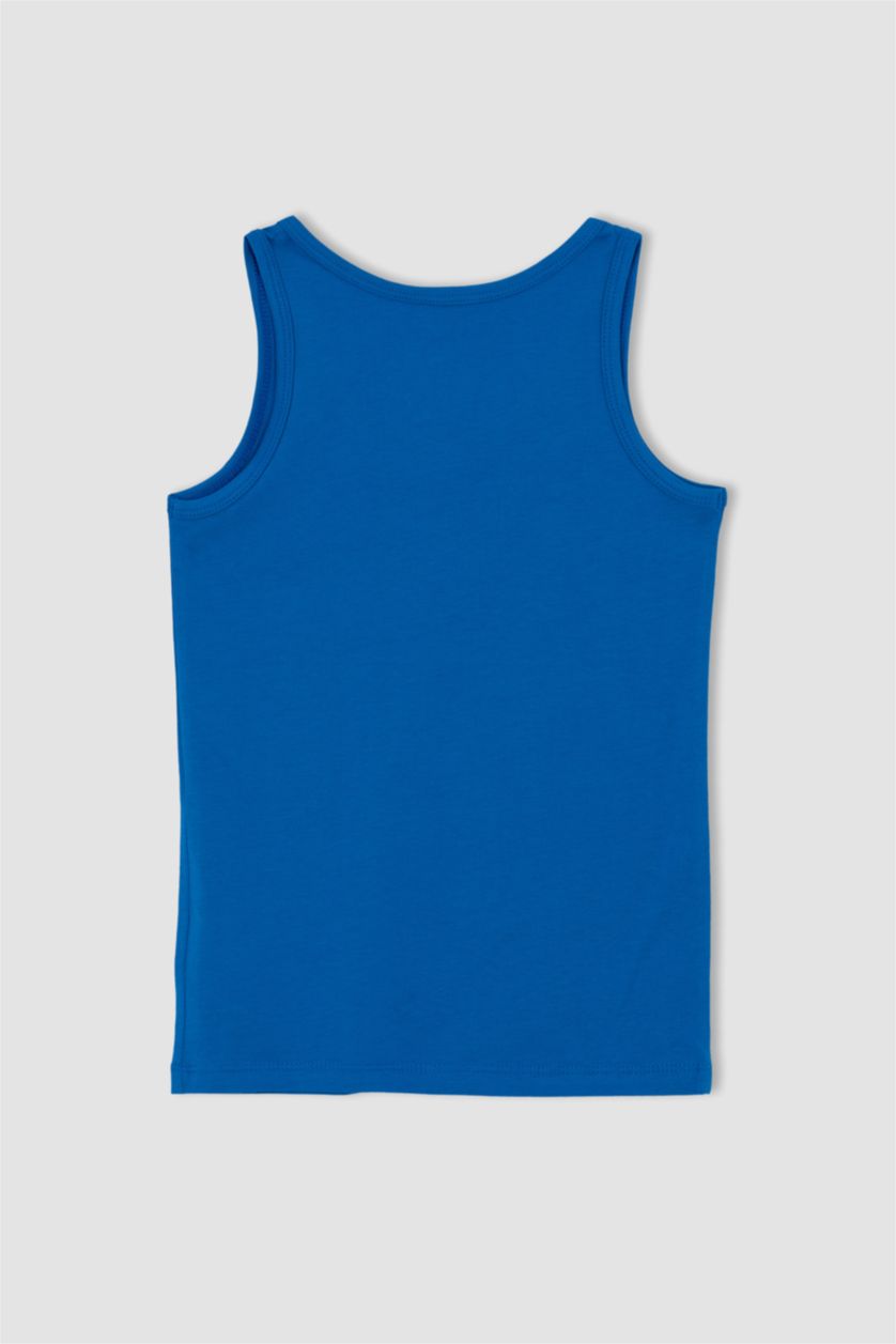 GARÇONS Bleu Débardeur Coupe Régulière 3