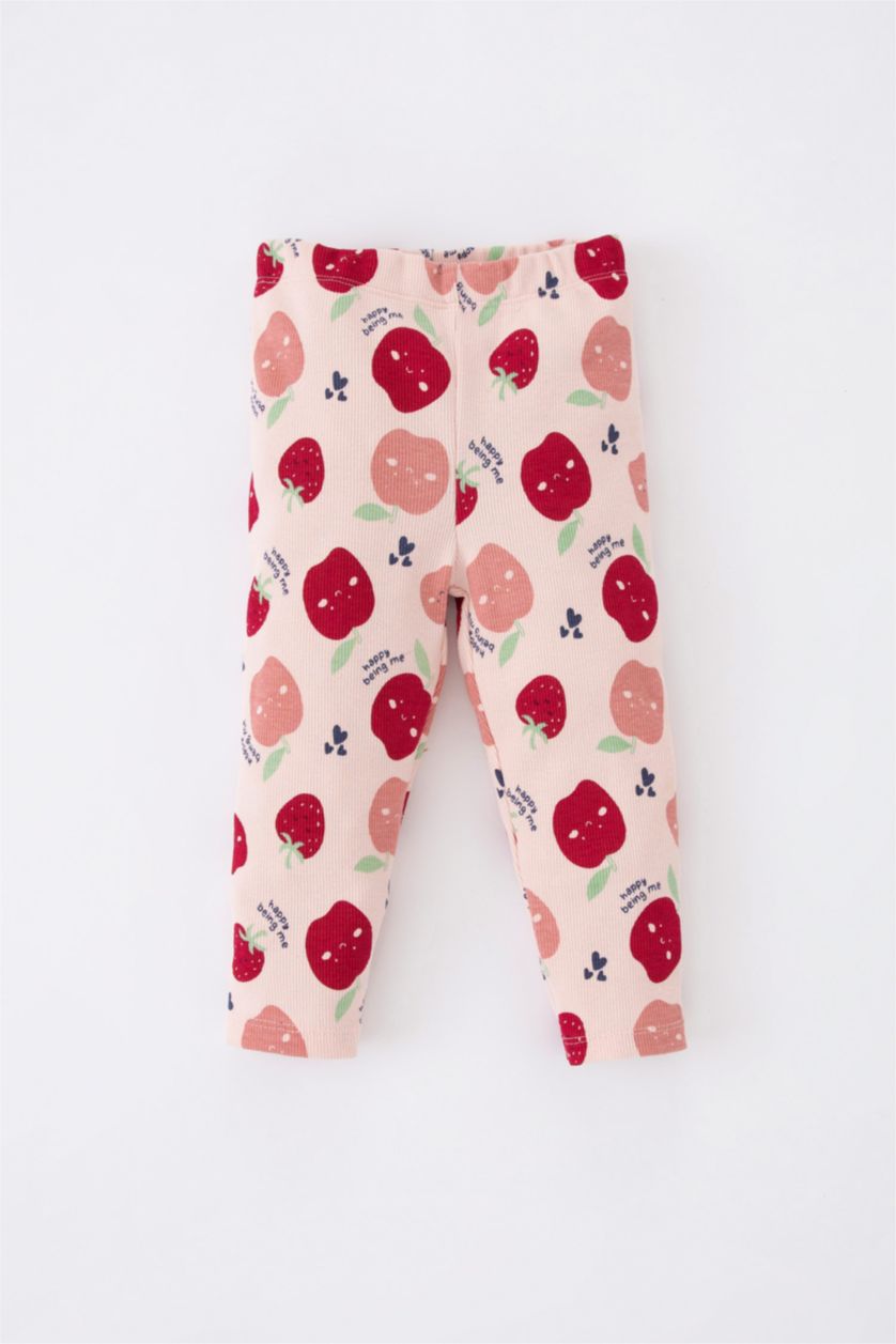 BABY GIRL Rose 2 piece Regular Fit Crew Neck Fruit Knitted Pyjamas