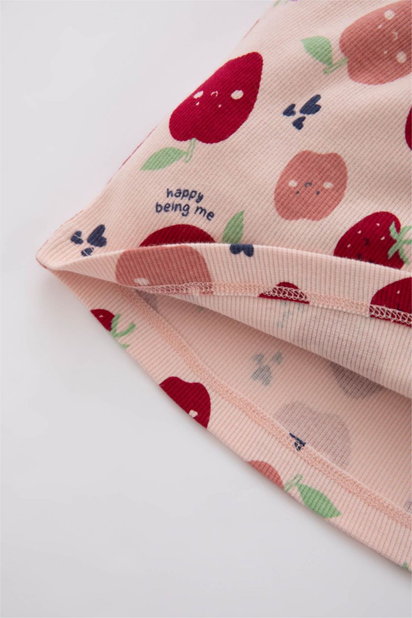 BABY GIRL Rose 2 piece Regular Fit Crew Neck Fruit Knitted Pyjamas