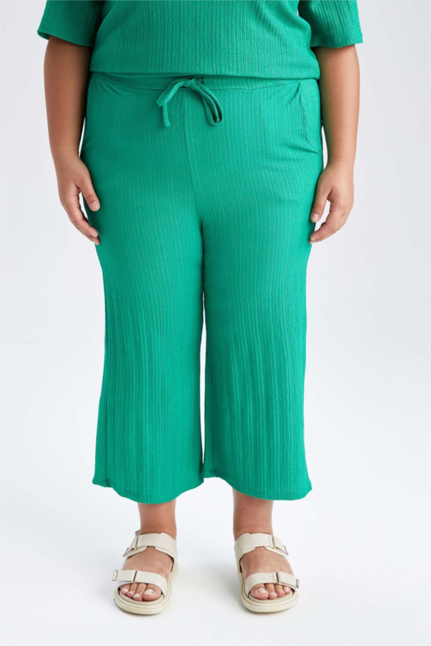 FEMME Vert Pantalon de survêtement à poche capri DF Plus