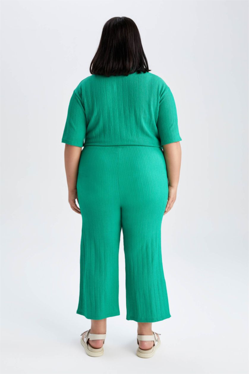FEMME Vert Pantalon de survêtement à poche capri DF Plus