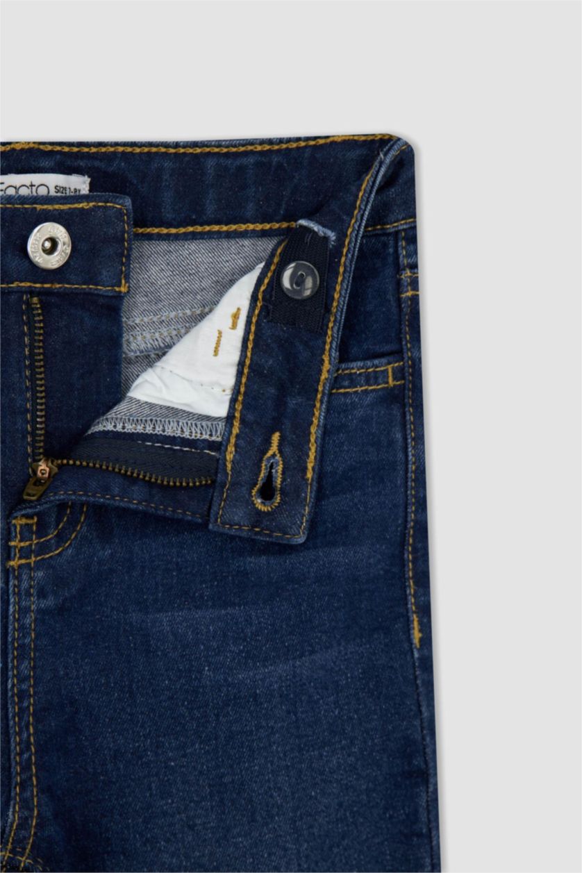 بناتي أزرق بنطلون جينز بناتي سكيني فيت بساق ضيق