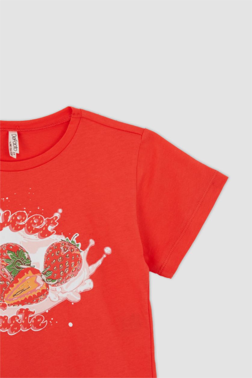 GIRLS & TEENS Light Red Regular Fit Short Sleeve T-Shirt