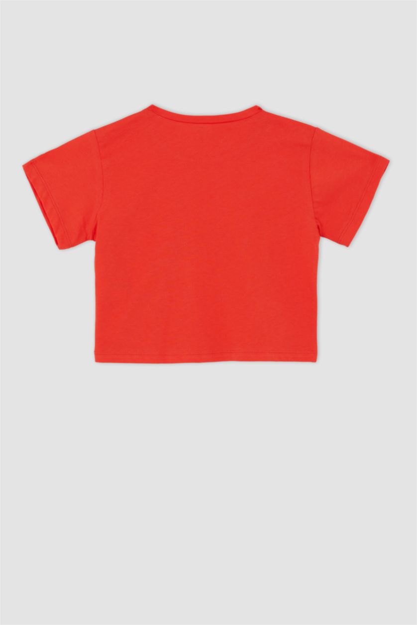 GIRLS & TEENS Light Red Regular Fit Short Sleeve T-Shirt