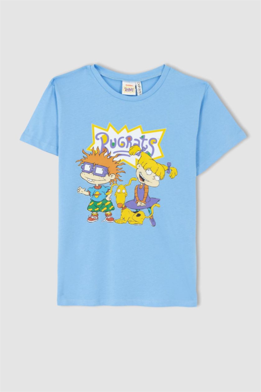 Girls & Teens Blue Regular Fit Rugrats Licensed Short Sleeve T-Shirt