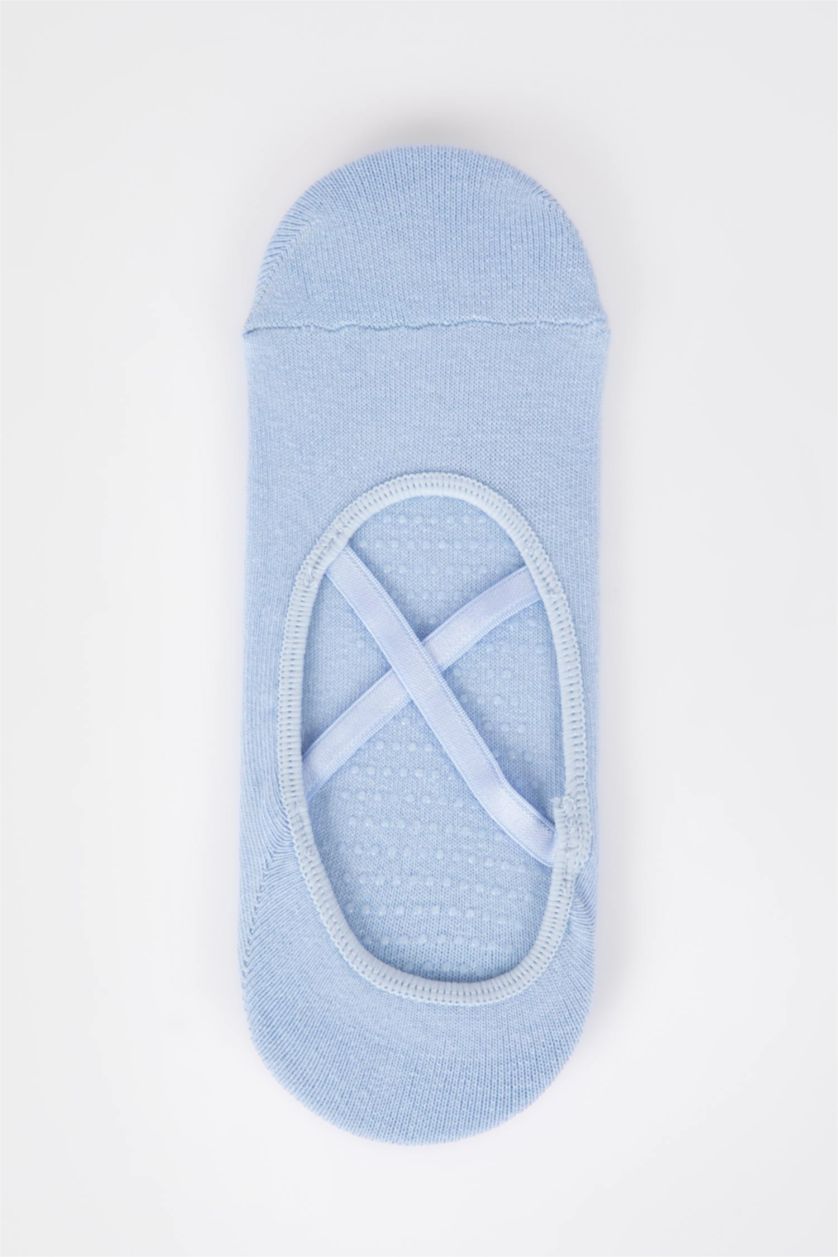 WOMAN Light Blue 2 piece Cotton Pilates Socks