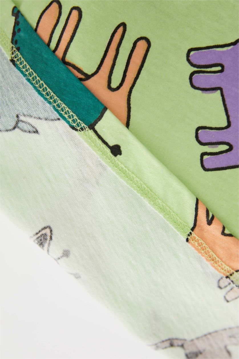 BÉBÉ GARÇON Bleu Ensemble short et t-shirt à manches courtes imprimé animal amusant pour bébé garçon