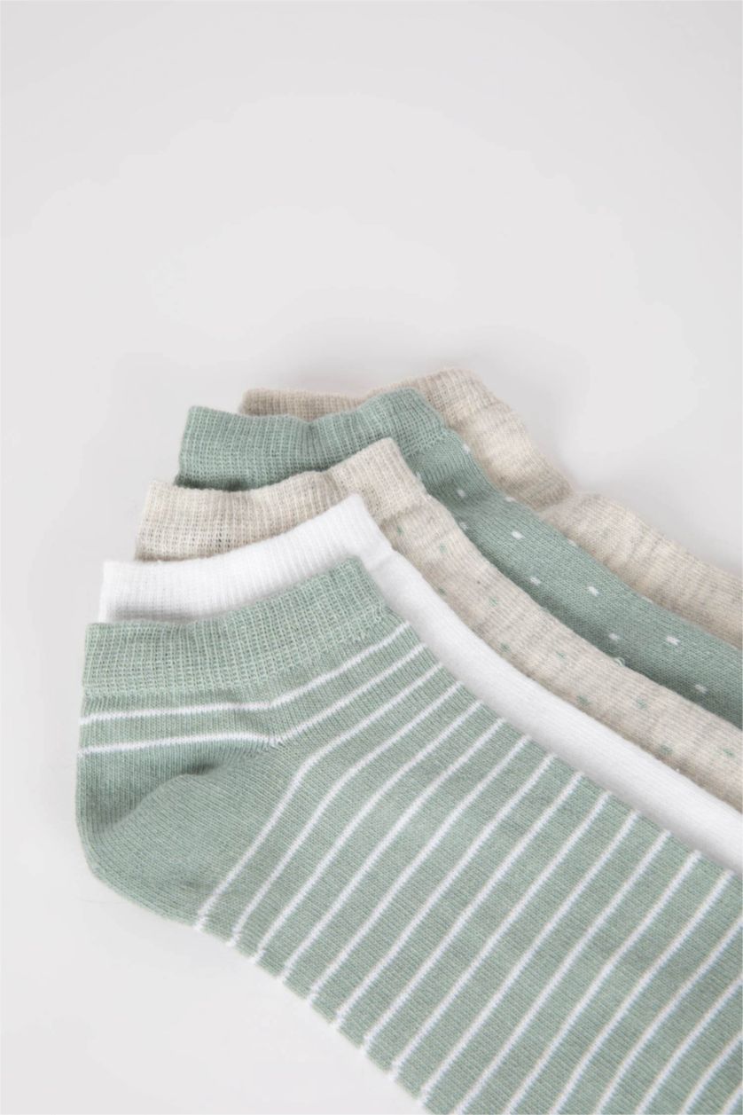 WOMAN MIXED Women 5 Pack Cotton Booties Socks