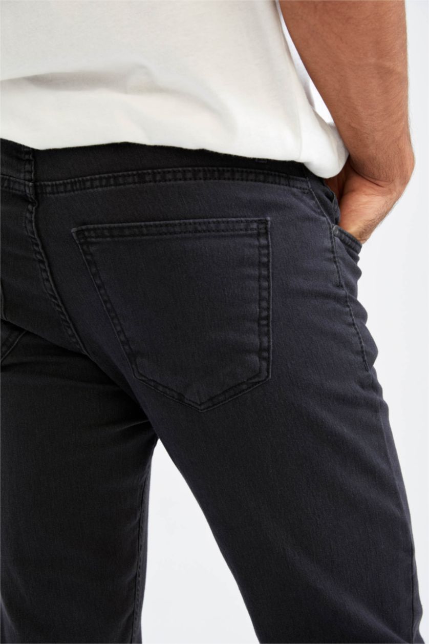 HOMME Anthracite Jean Sergio Coupe Droite À Taille Normale