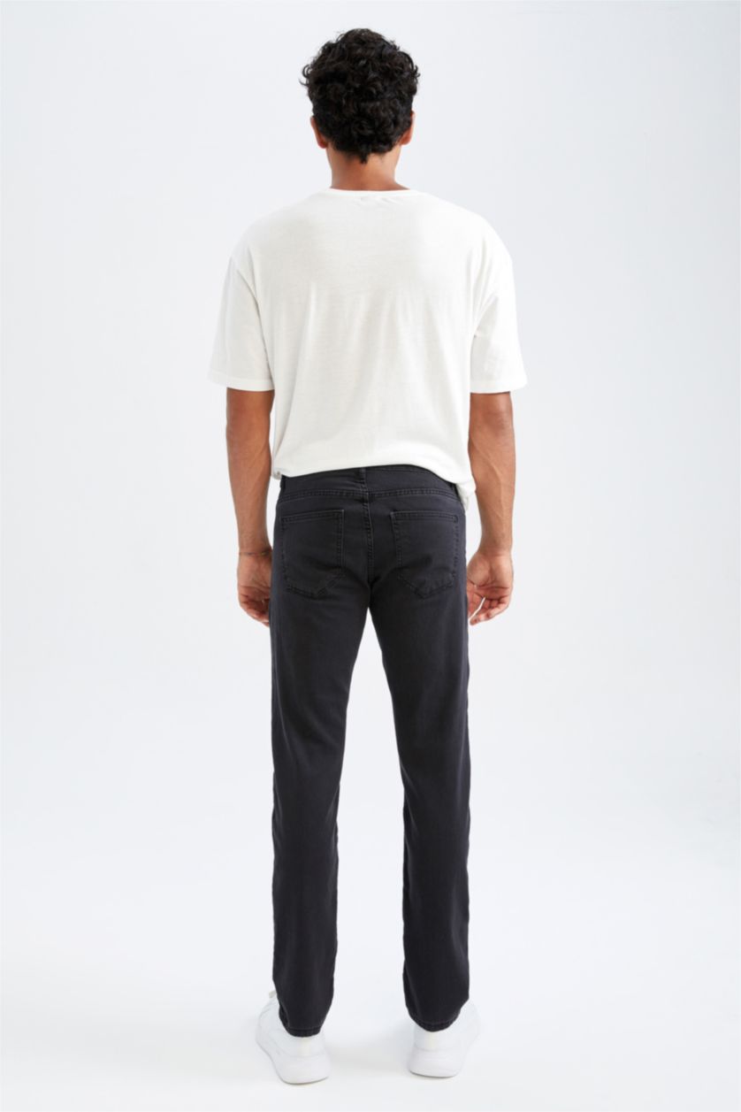 HOMME Anthracite Jean Sergio Coupe Droite À Taille Normale