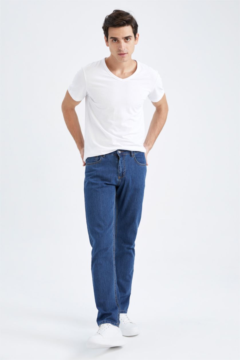 HOMME Bleu Pantalon Jean Sergio Coupe Régulière