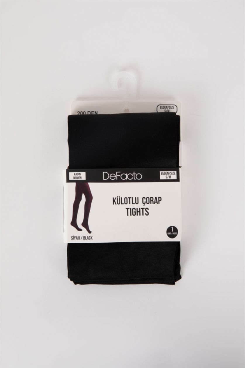 Kadın Siyah Külotlu Çorap