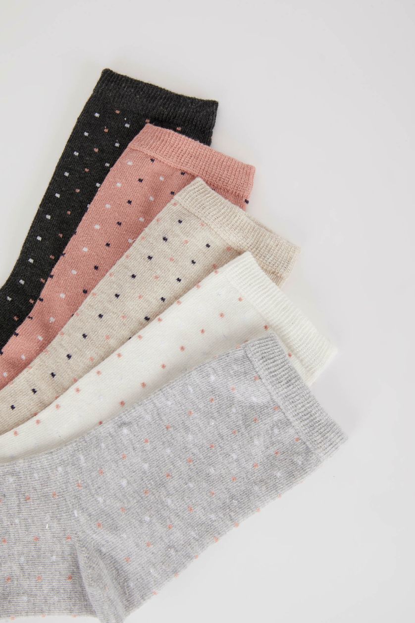 Kadın Karma Kadın 5'li Pamuklu Uzun Çorap