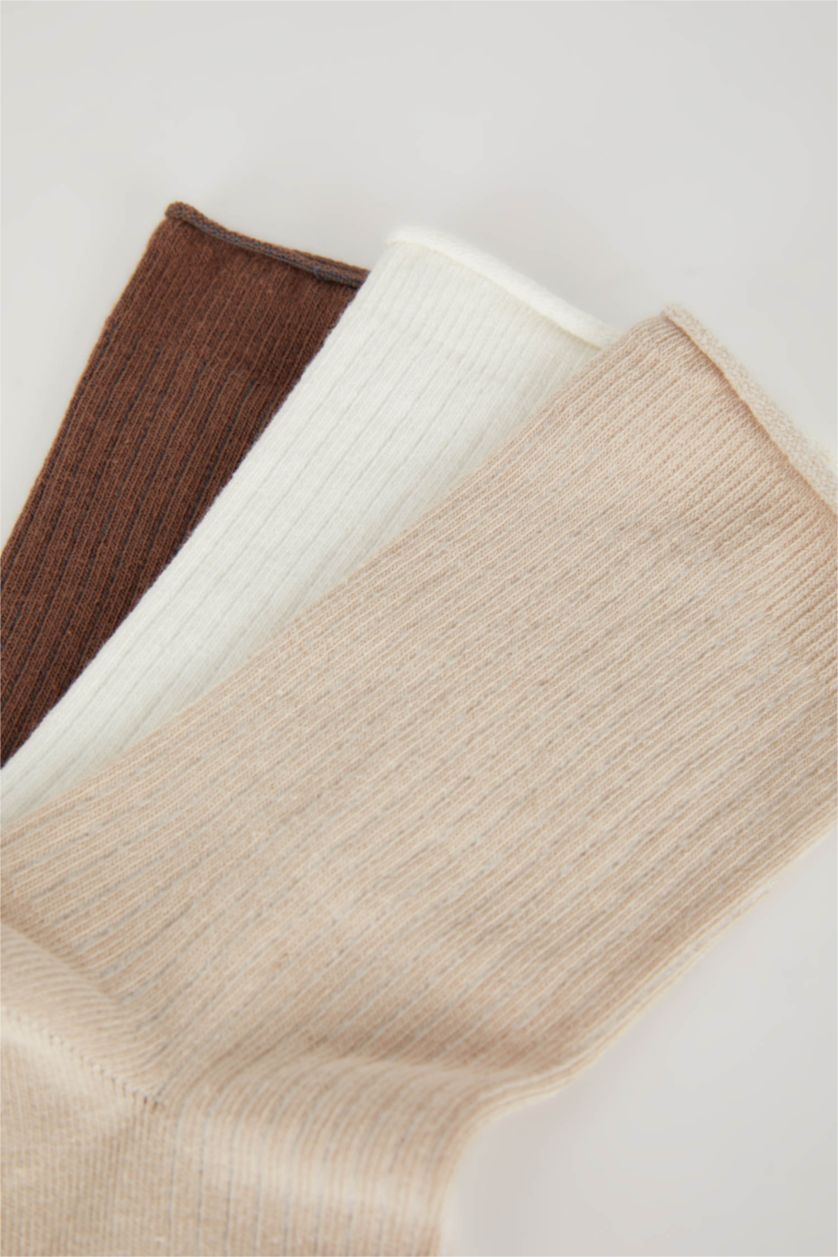 FEMME Marron 3 piece Cotton Long sock