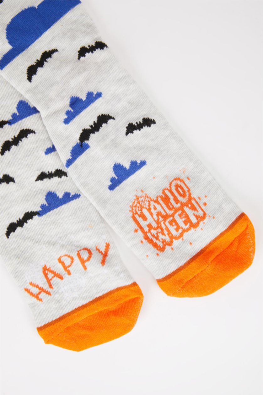 Kadın Karma Kadın Hallowen Temalı 2'li Pamuklu Uzun Çorap