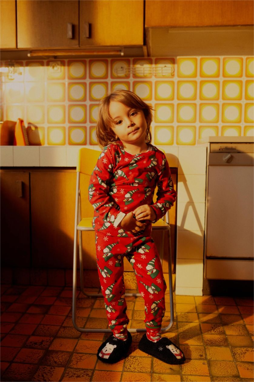 BÉBÉ GARÇON Rouge Pyjamas En Tricot Col Ras Du Cou Nouvel an Manche Longue 2 Snoopy BéBé Garçon