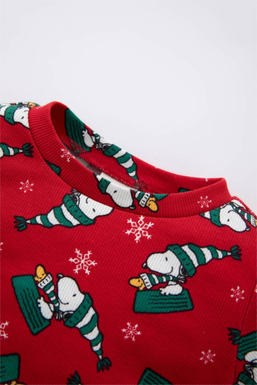 BÉBÉ GARÇON Rouge Pyjamas En Tricot Col Ras Du Cou Nouvel an Manche Longue 2 Snoopy BéBé Garçon