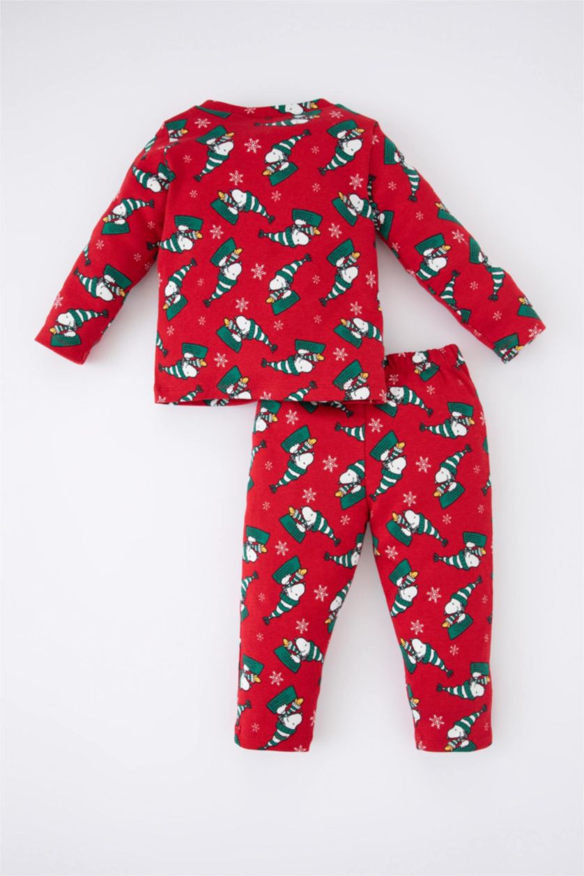 BÉBÉ GARÇON Rouge Pyjamas En Tricot Col Ras Du Cou Nouvel an Manche Longue 2 Snoopy BéBé Garçon