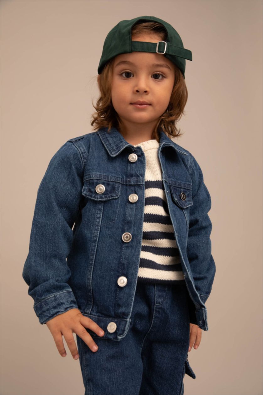 Малыши мальчики Голубрй Куртка стандартного кроя с принтом-слоганом 10 оз для малышей мальчиков