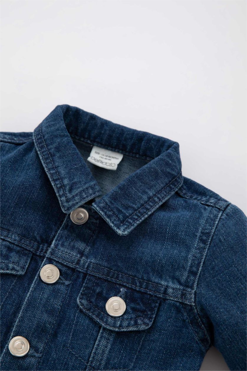 Малыши мальчики Голубрй Куртка стандартного кроя с принтом-слоганом 10 оз для малышей мальчиков